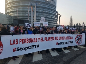 FEDETAXI SE MANIFIESTA EN ESTRASBURGO CONTRA EL CETA Y PIDE AL GOBIERNO ESPAÑOL QUE PROTEJA A SUS CIUDADANOS ANTE ESTE TRATADO