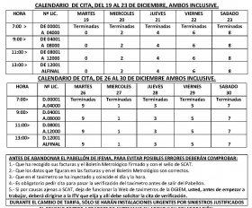 INYECCIÓN DE TARIFAS Y CALENDARIO LABORAL 2018