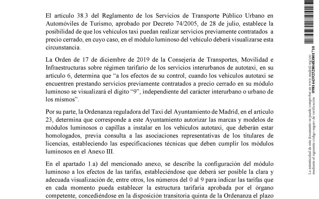 RESOLUCIÓN LUMINOSO