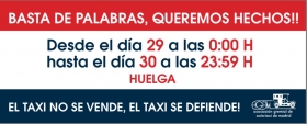 GREMIAL CONVOCA UNA HUELGA DE 48 HORAS EN EL SECTOR DEL TAXI DE MADRID
