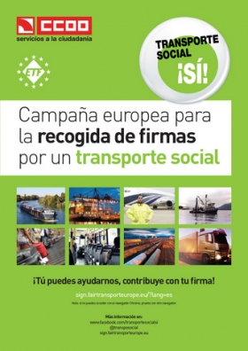 FEDETAXI APOYA LA CAMPAÑA DE CCOO ‘TRANSPORTE SOCIAL ¡SÍ!’